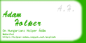 adam holper business card