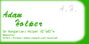 adam holper business card